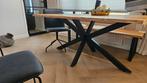 Boomstam eettafel met stoelen en bank, Ophalen, Zo goed als nieuw, Modern, 4 tot 6 stoelen