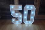 Verlichte cijfers (50) van 90cm hoog, Hobby en Vrije tijd, Feestartikelen | Verhuur, Ophalen