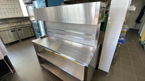 Professionele RVS werktafel met optioneel opzetstuk, Zakelijke goederen, Horeca | Keukenapparatuur, RVS Meubilair, Gebruikt, Ophalen