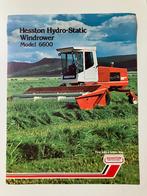 Hesston twee folders Windrowers geen trekker tractor, Ophalen of Verzenden, Gelezen