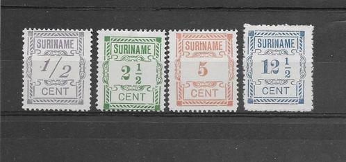 Suriname 1912, NVPH 65 t/m 68, Ongebruikt., Postzegels en Munten, Postzegels | Suriname, Postfris, Verzenden