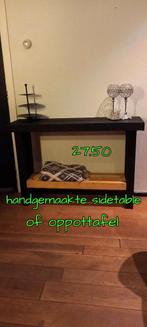 Handgemaakte sidetable/oppottafel, Huis en Inrichting, Tafels | Sidetables, Ophalen, Gebruikt, Minder dan 50 cm, Landelijk