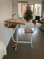 Vintage schoolbankje / oud school bureautje, Kinderen en Baby's, Kinderkamer | Tafels en Stoelen, Ophalen, Gebruikt, Stoel(en)