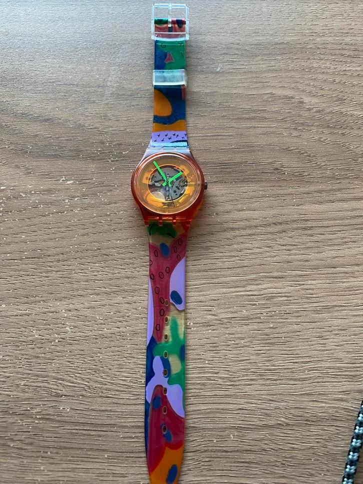 Swatch Gent MANGO DREAM (1990), Sieraden, Tassen en Uiterlijk, Horloges | Kinderen, Gebruikt, Jongen of Meisje, Ophalen of Verzenden