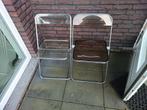 Twee transparante klapstoelen, Huis en Inrichting, Stoelen, Ophalen, Gebruikt, Twee, Overige kleuren
