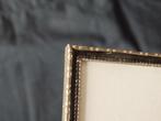 Nr5 Grote Brocante zilver kleurige fotolijst met zwarte rand, Ophalen of Verzenden, Gebruikt