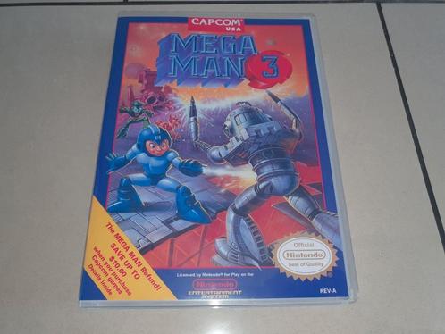 Mega Man 3 (2) NES Game Case, Spelcomputers en Games, Games | Nintendo NES, Zo goed als nieuw, Verzenden