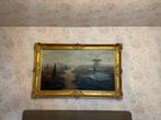 Schilderij Landschap met Gouden Lijst, Antiek en Kunst, Kunst | Schilderijen | Klassiek, Ophalen