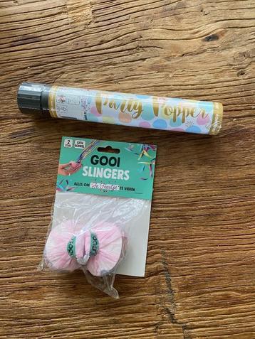 Feestartikelen te koop – Gooislingers + Party Popper (nieuw) beschikbaar voor biedingen