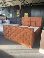 VERKOCHT! Boxspring Cognac - 180x200cm Tv-Lift Elektrisch, Antiek en Kunst, Antiek | Meubels | Bedden, Ophalen of Verzenden