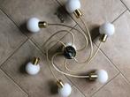 Plafondlamp 7 glazen bolletjes, Ophalen, Gebruikt, Glas
