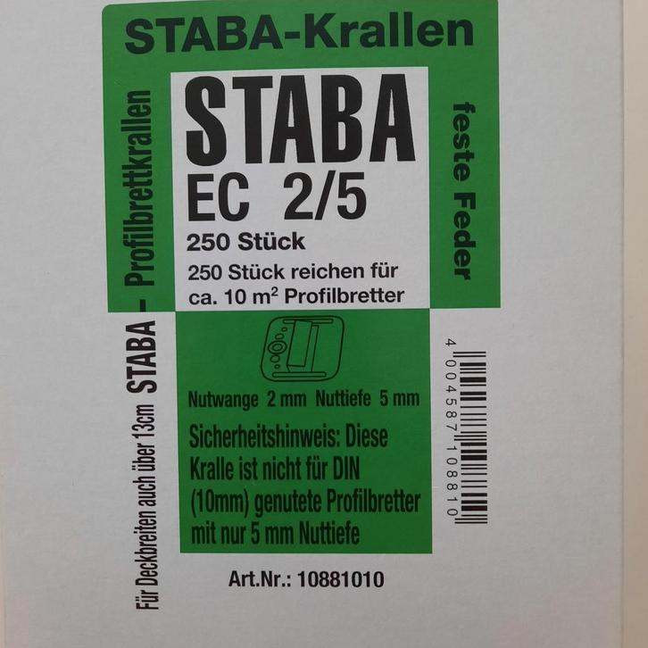 STABA EC 2/5 Clips - ruim 150 stuks (de rest heb ik gebruikt, Doe-het-zelf en Verbouw, Plinten en Afwerking, Nieuw, Overige typen