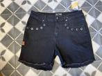 Zwarte korte broek Merk Route 66 Maat 29, Kleding | Dames, Maat 38/40 (M), Kort, Zwart, Nieuw