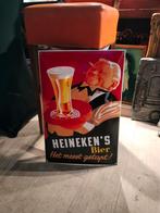 Heineken's emaille reclamebord, Ophalen, Gebruikt, Reclamebord, Plaat of Schild, Heineken
