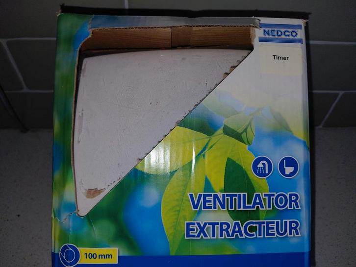 Nedco badkamer/toilet ventilator met timer, Doe-het-zelf en Verbouw, Ventilatie en Afzuiging, Nieuw, Ventilator, Ophalen
