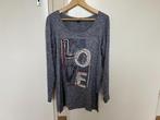 Leuk blauw/wit shirt merk MS Mode maat M, Blauw, Maat 42/44 (L), Ophalen of Verzenden, Zo goed als nieuw