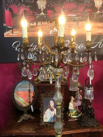 Staande lamp kristallen kroonluchter barok antiek 5 arms beschikbaar voor biedingen