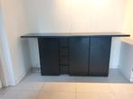 Strak design PASTOE dressoirkast, zwart met blauw randje, Huis en Inrichting, Kasten | Dressoirs, Ophalen, Gebruikt, 25 tot 50 cm
