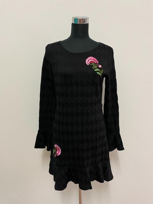 J541 - Zwarte Ana Alcazar jurk maat 38 (1), Kleding | Dames, Jurken, Zo goed als nieuw, Maat 38/40 (M), Zwart, Onder de knie, Ophalen of Verzenden