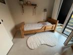 1 persoons steigerhouten bed incl lattenbodem en matras, Huis en Inrichting, Eenpersoons, Bruin, Steigerhout, Ophalen of Verzenden