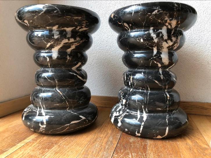 Marmer decoratie zuilen pilaren tafeltje krukje nachtkastje, Huis en Inrichting, Woonaccessoires | Zuilen en Pilaren, Zo goed als nieuw