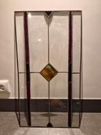 Glas in lood raampje, breed 32.5 cm, hoog 60.5 cm., Huis en Inrichting, Ophalen of Verzenden, Zo goed als nieuw