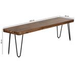 Sheesham Eetbank met Hairpin Poten, Ophalen, Gebruikt, Rechthoekig