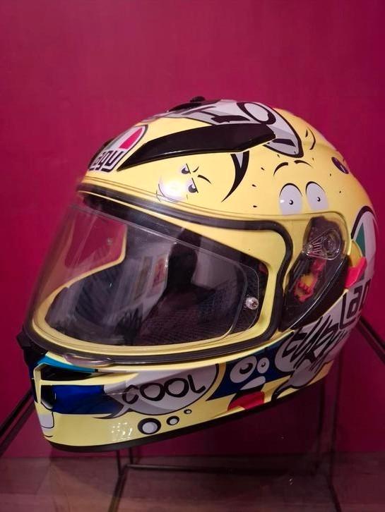Valentino Rossi Agu helm  v46, Motoren, Kleding | Motorhelmen, Integraalhelm, AGV, Tweedehands, Ophalen of Verzenden