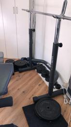 Squat rack / bench rack, barbells en gewichten, Ophalen, Gebruikt, Krachtstation, Metaal