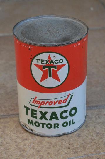 oude Amerikaanse Texaco olie blik 1950 USA antiek beschikbaar voor biedingen