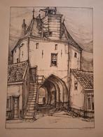 Litho Poort Harderwijk door Willem v Dam, Ophalen of Verzenden