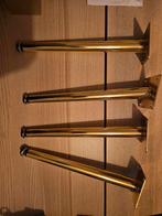 Gouden tafelpootjes 4 stuks, Minder dan 50 cm, Gebruikt, Rond, Minder dan 50 cm