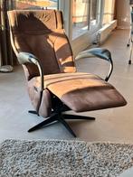 Zgan relaxfauteuil met accu, lichtbruine stoffen bekleding, Minder dan 75 cm, Ophalen of Verzenden, Zo goed als nieuw, 50 tot 75 cm