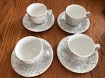 4 kopjes van Douwe Egberts, Ophalen, Zo goed als nieuw, Porselein, Kop en/of schotel