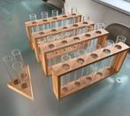 Reageerbuisjes met houten houder (voor stekjes), Hobby en Vrije tijd, Knutselen, Ophalen of Verzenden, Materiaal
