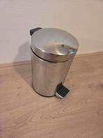 Kleine RVS Pedaalemmer met binnenbak, Ophalen, Met pedaal, Nieuw, Minder dan 10 liter