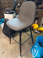 Set van 4 grijze barkrukken, Ophalen, Gebruikt, Met voetsteun, 60 tot 90 cm