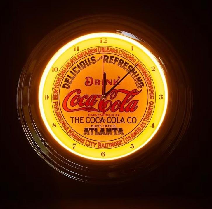Klok - Neon LED - Coca Cola / Rock&Rol., Verzamelen, Merken en Reclamevoorwerpen, Nieuw, Lichtbak of (neon) lamp, Ophalen of Verzenden