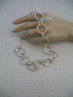 Wings Zilverklr. Rondjes Choker Ketting Vintage, Ophalen of Verzenden, Zo goed als nieuw, Zilver, Overige materialen