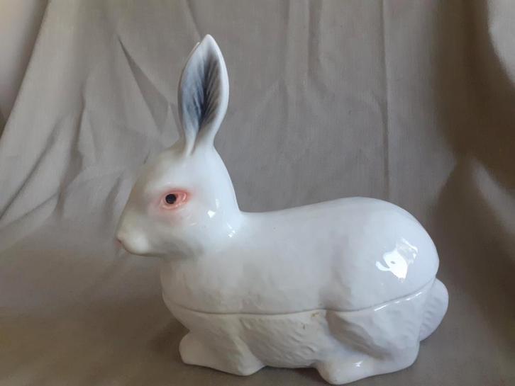 Patéschaal "wit konijn" Michel Caugant", Antiek en Kunst, Curiosa en Brocante, Ophalen of Verzenden