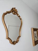 Klassiek gouden spiegel vintage, kuifspiegel, Huis en Inrichting, Woonaccessoires | Spiegels, Ophalen, Minder dan 50 cm, Gebruikt