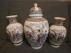 Prachtige set van 3 Oosterse Vazen, Ophalen of Verzenden