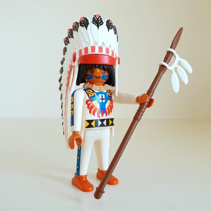 Playmobil indianen-opperhoofd 4589, Kinderen en Baby's, Speelgoed | Playmobil, Zo goed als nieuw, Complete set, Ophalen of Verzenden