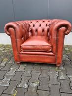 NIEUWE Chesterfield fauteuil leer cognac + GRATIS BEZORGD