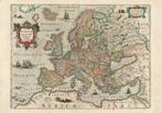 Grote landkaart van Europa door Hondius uit 17e eeuw, Ophalen of Verzenden, 1800 tot 2000, Wereld, Landkaart