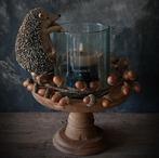 Plateau met windlicht en egel compleet., Ophalen of Verzenden, Nieuw, Overige materialen, Minder dan 25 cm