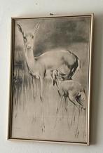 H van Meegeren hertjes in het Loo in vintage lijst, Ophalen