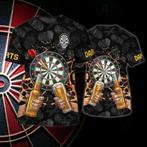 Dart shirt 5 (heren mannen darts zwart t-shirt sport bier), Verzenden, Nieuw, Overige maten, Zwart