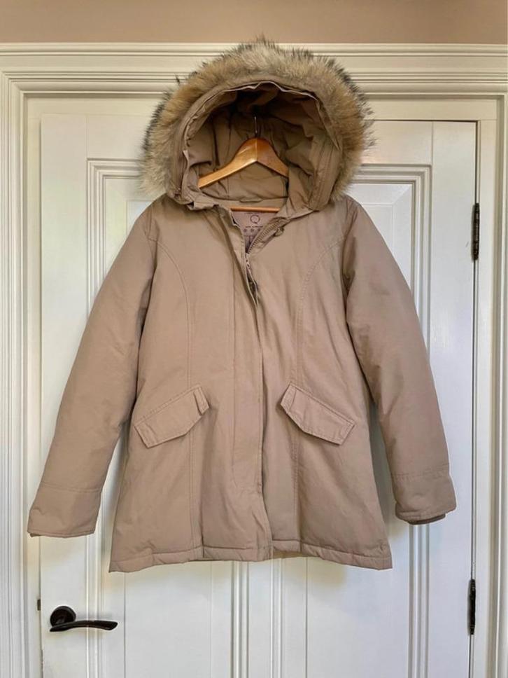 Circle of Trust winterjas-parka XL, Kleding | Dames, Jassen | Winter, Zo goed als nieuw, Maat 46/48 (XL) of groter, Beige, Ophalen of Verzenden