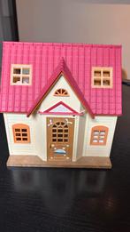Sylvanian Family huis met 2 poppetjes, Ophalen, Zo goed als nieuw, Poppenhuis